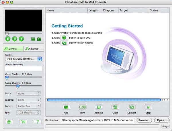 Joboshare DVD to MP4 Converter For Mac