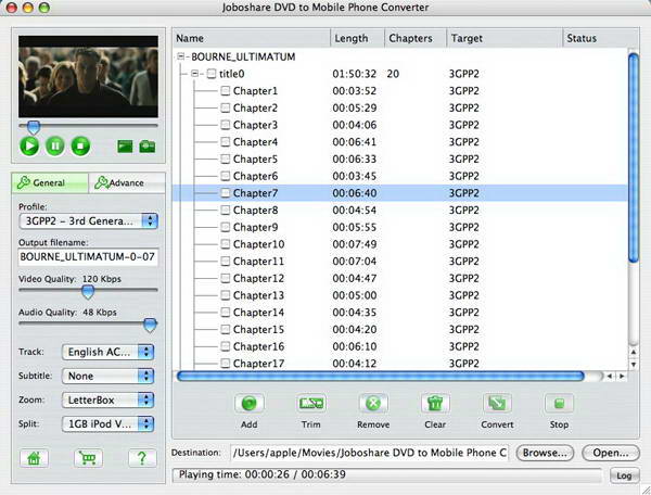 Joboshare DVD to Mobile Phone Converter For Mac