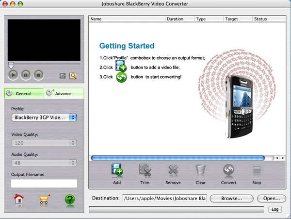 Joboshare BlackBerry Video Converter For Mac