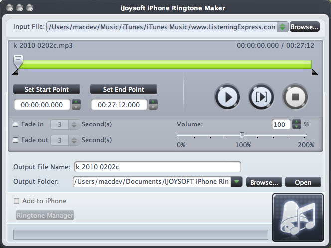 iJoysoft iPhone Ringtone Maker for mac