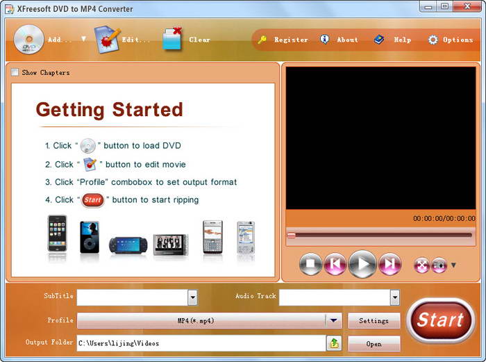 XFreesoft DVD to MP4 Converter For MAC