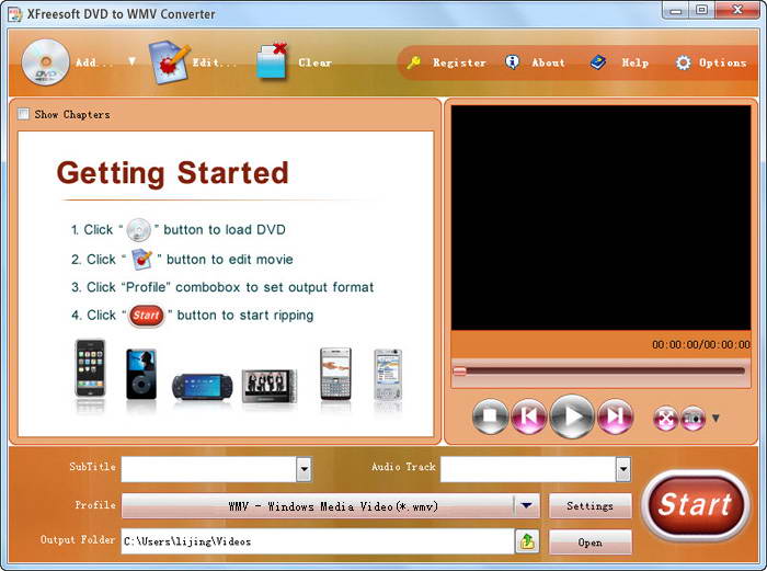 XFreesoft DVD to WMV Converter For MAC