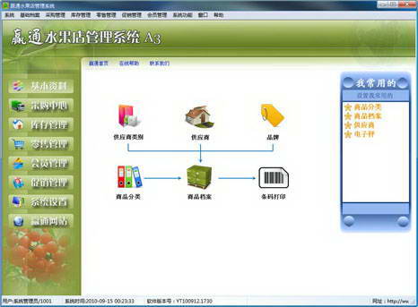 赢通水果店管理系统A3标准版