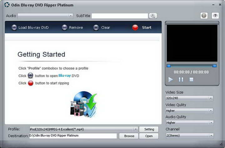 Odin Blu-ray DVD to MPEG Converter