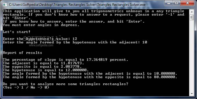 Triangles Rectangles Solver