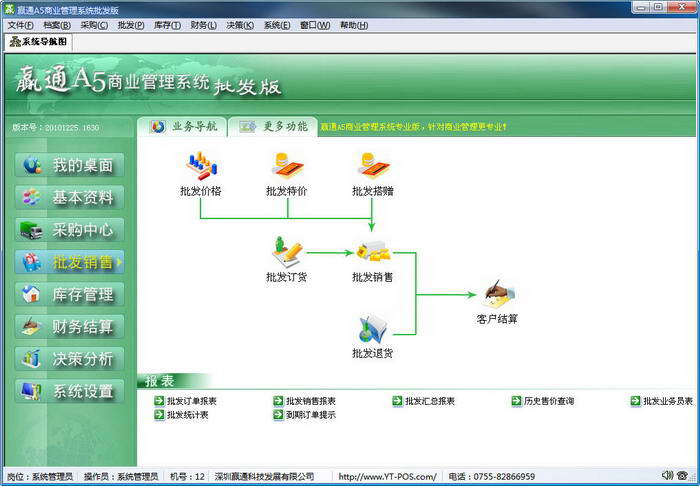 赢通A5商业管理系统批发版