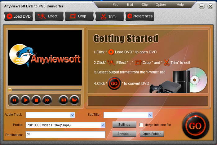 Anyviewsoft DVD to PS3 Converter