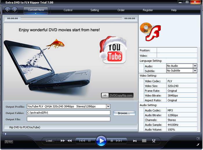 Extra DVD to FLV + FLV Video Converter