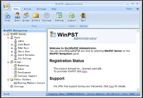 WinPST Share Outlook