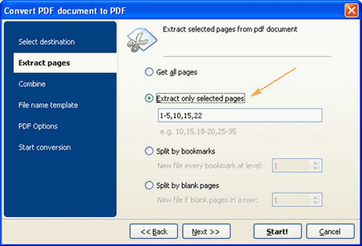 Extract Content from PDF file