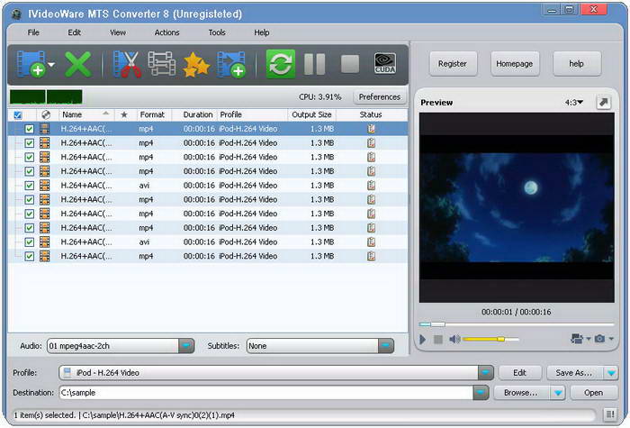 IVideoWare FLV to MPEG Converter