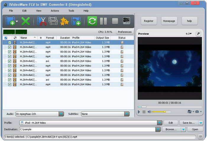 IVideoWare FLV to SWF Converter