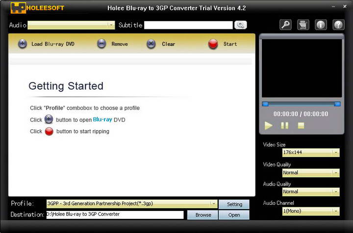 Holeesoft Blu-ray to 3GP Converter