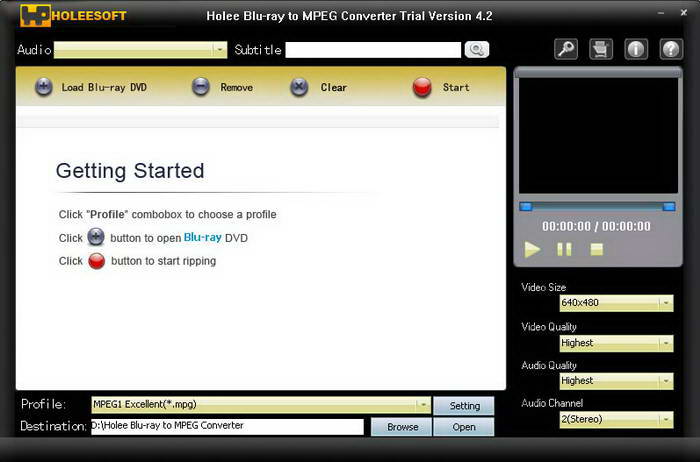 Holeesoft Blu-ray to MPEG Converter