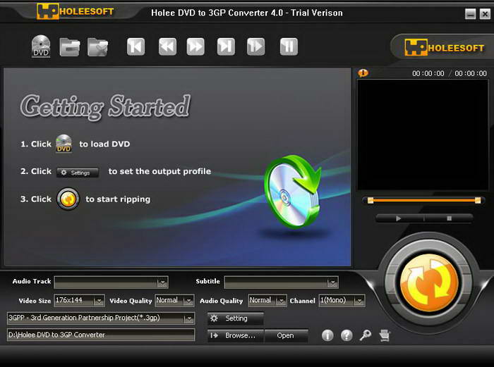 Holeesoft DVD to 3GP converter