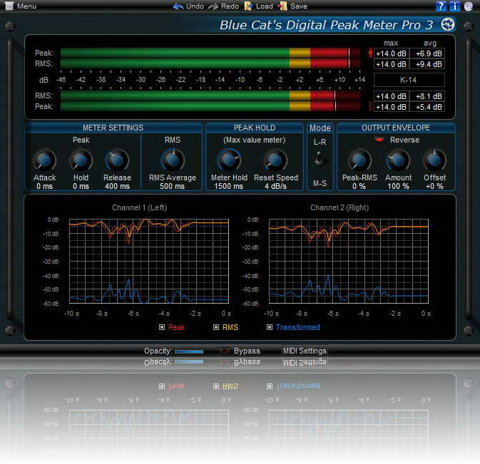 Blue Cat-s Digital Peak Meter Pro For Win DX demo