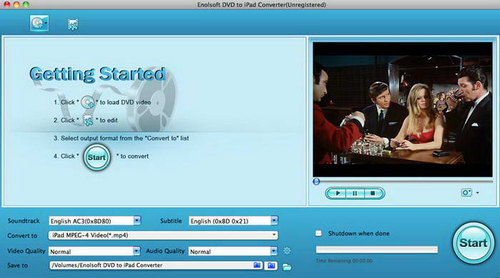 Enolsoft DVD to iPad Converter For Mac