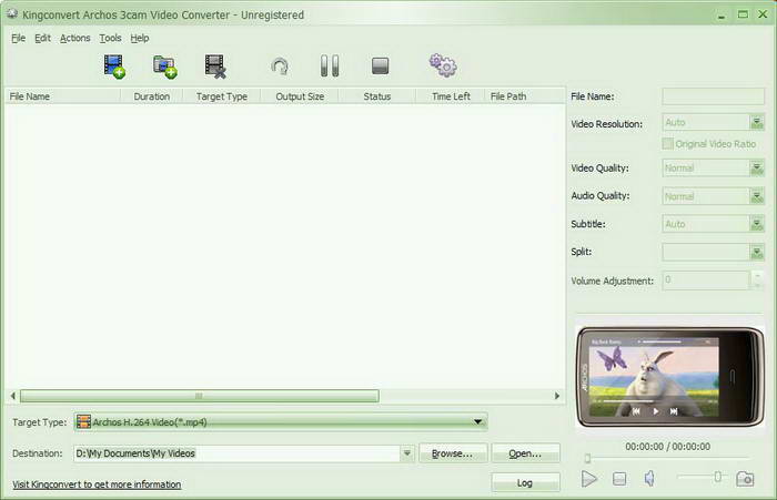 Kingconvert Archos 3cam Vision Video Converter