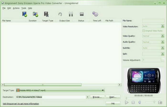 Kingconvert Sony Ericsson Xperia Pro Video Converter