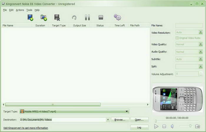 Kingconvert Nokia E6 Video Converter