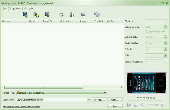 Kingconvert DVD To Nokia X6