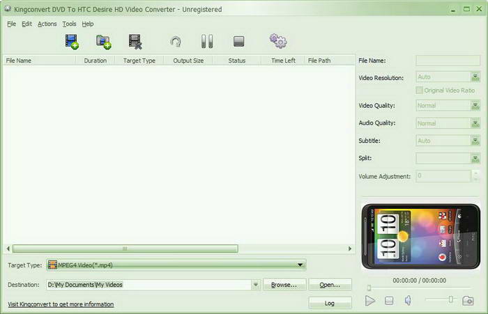 Kingconvert DVD To HTC Desire HD