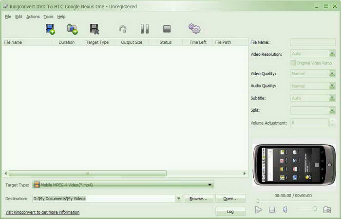 Kingconvert DVD To HTC Google Nexus One