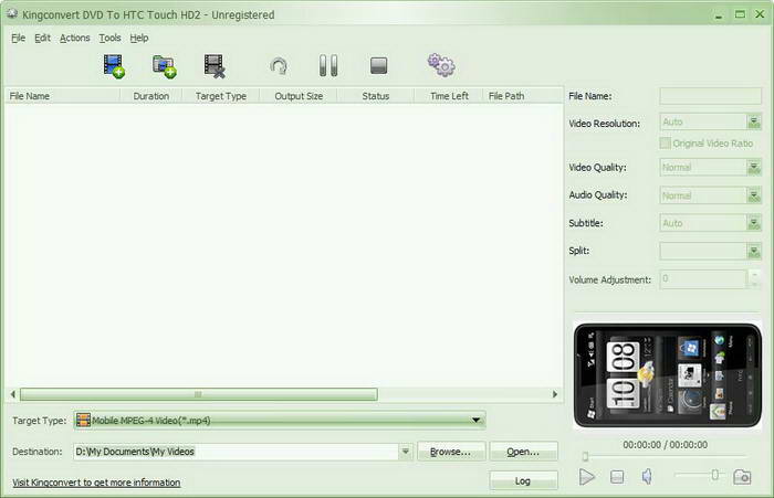 Kingconvert DVD To HTC Touch HD2