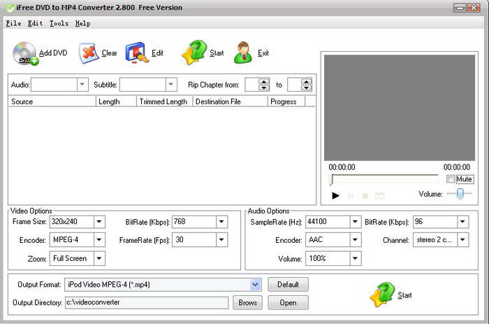 iFree DVD to MP4 Converter