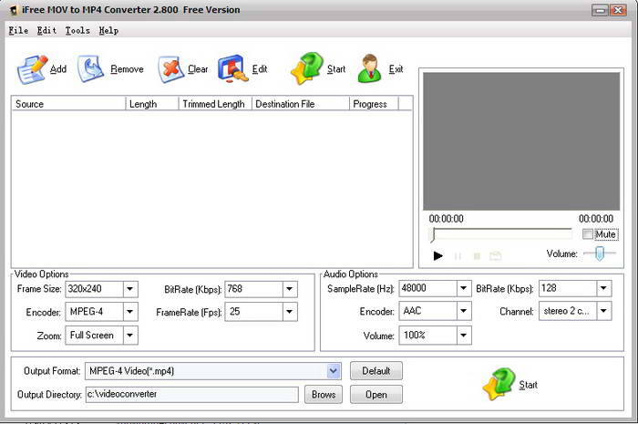 iFree MOV to MP4 Converter