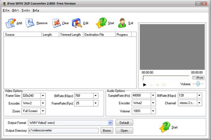 iFree WMV 3GP Converter