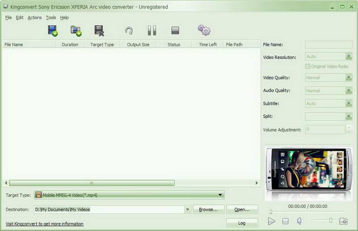 KingConvert Sony Ericsson XPERIA PLAY Video Converter