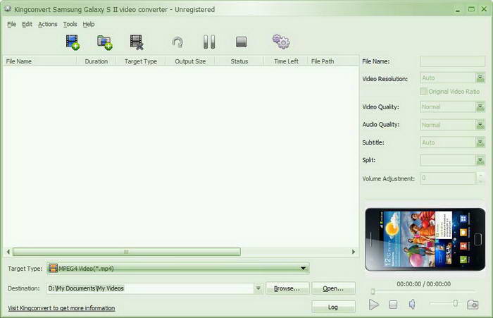 Kingconvert Samsung Galaxy S II Video Converter