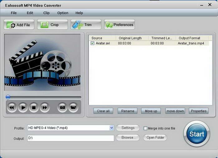 Eahoosoft MP4 Video Converter