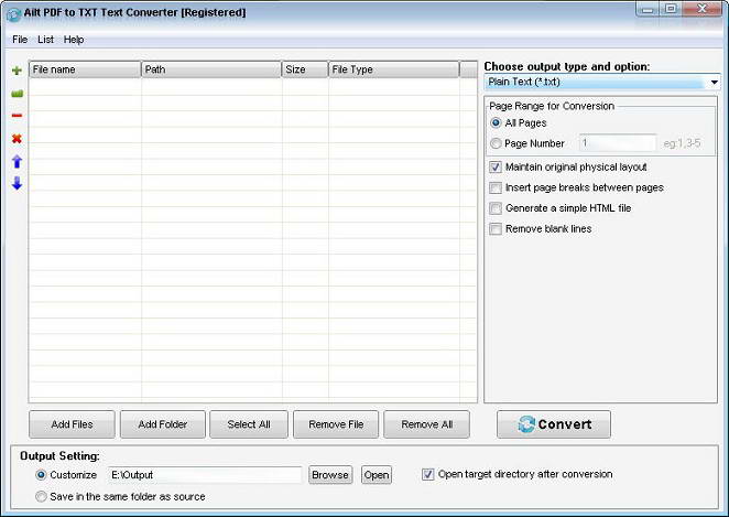 Ailt PDF to TXT Text Converter
