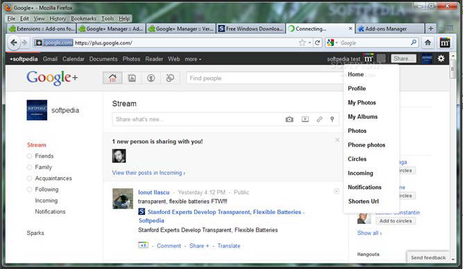 Google+ Manager