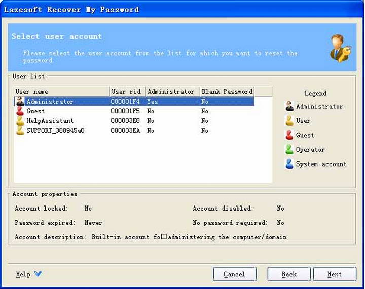 Lazesoft Recover My Password Server