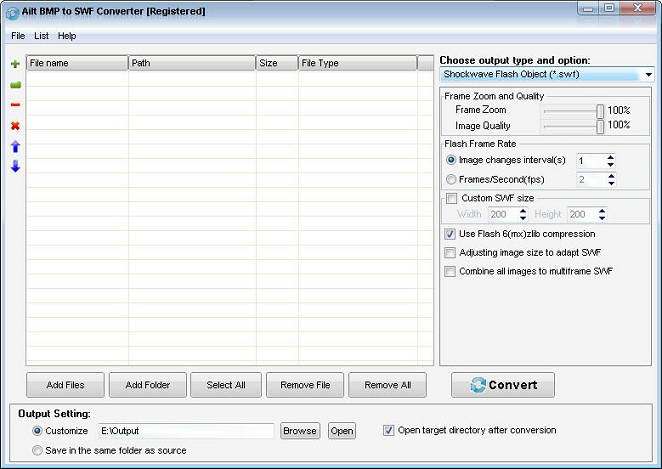 Ailt BMP to SWF Converter