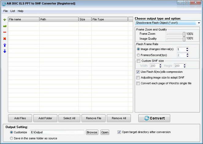 Ailt DOC XLS PPT to SWF Converter