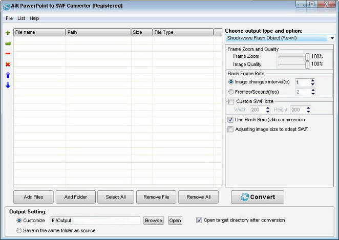 Ailt PowerPoint to SWF Converter