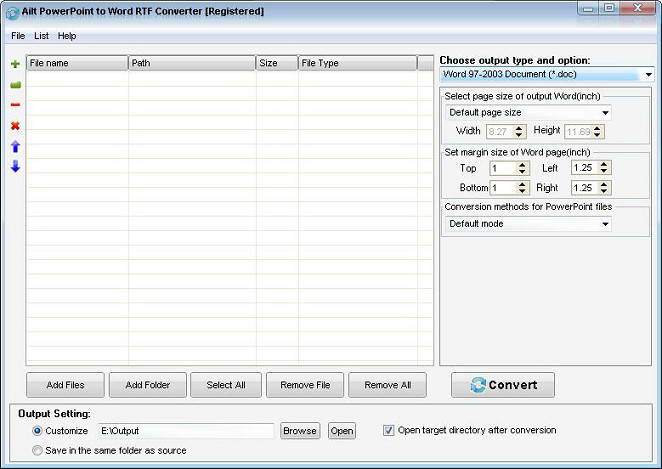 Ailt PowerPoint to Word RTF Converter