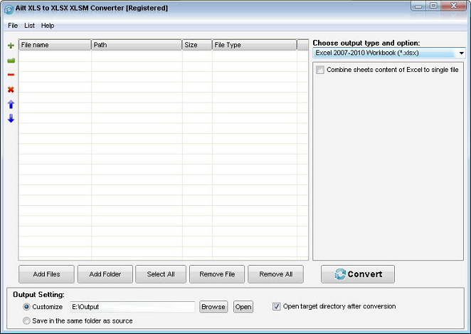 Ailt XLS to XLSX XLSM Converter