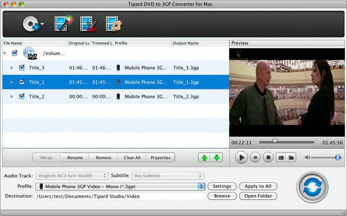 Tipard DVD to 3GP Converter for Mac