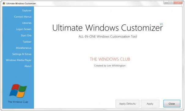 Ultimate Windows Customizer