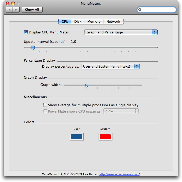 MenuMeters For Mac