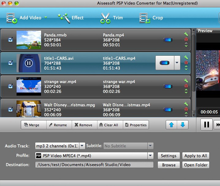 Aiseesoft PSP Video Converter for Mac