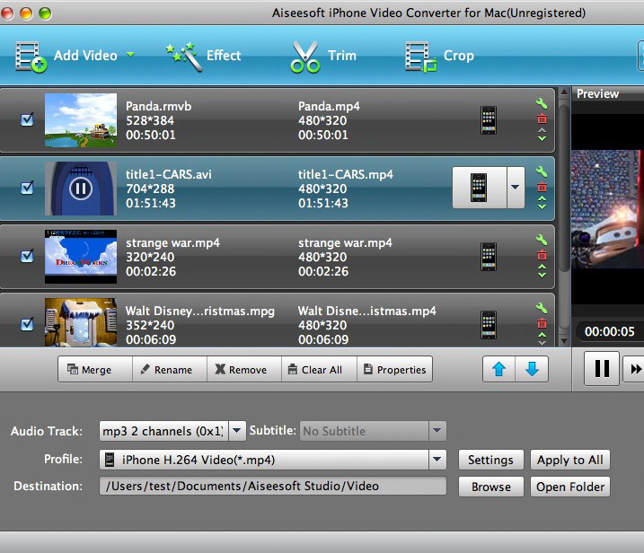 Aiseesoft iPhone Video Converter for Mac