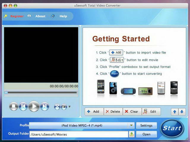 uSeesoft Total Video Converter for Mac