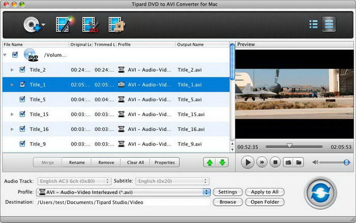 Tipard DVD to AVI Converter for Mac