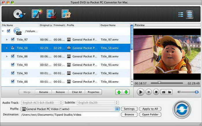 Tipard DVD to Pocket PC Converter for Mac